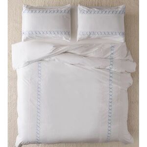 Eyelet Lace Detail Duvet Cover-NWOT